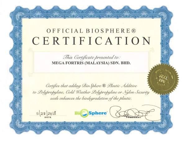 Certificate-Biosphere